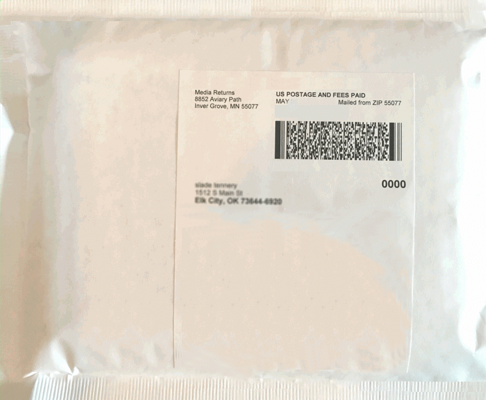 Single Quantity orders shipped in bubble mailer