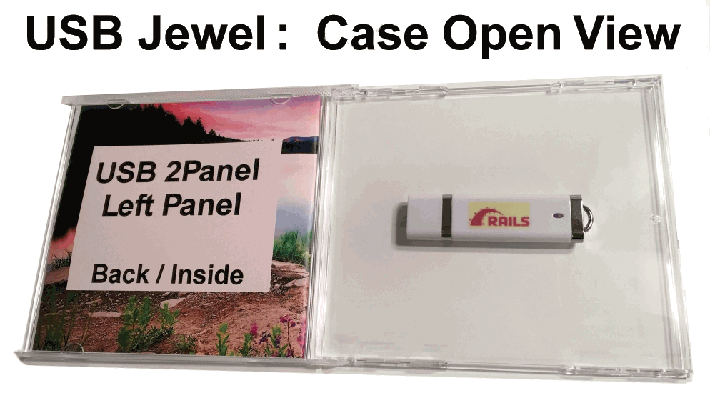 usb flash drive placed in usb jewel case
